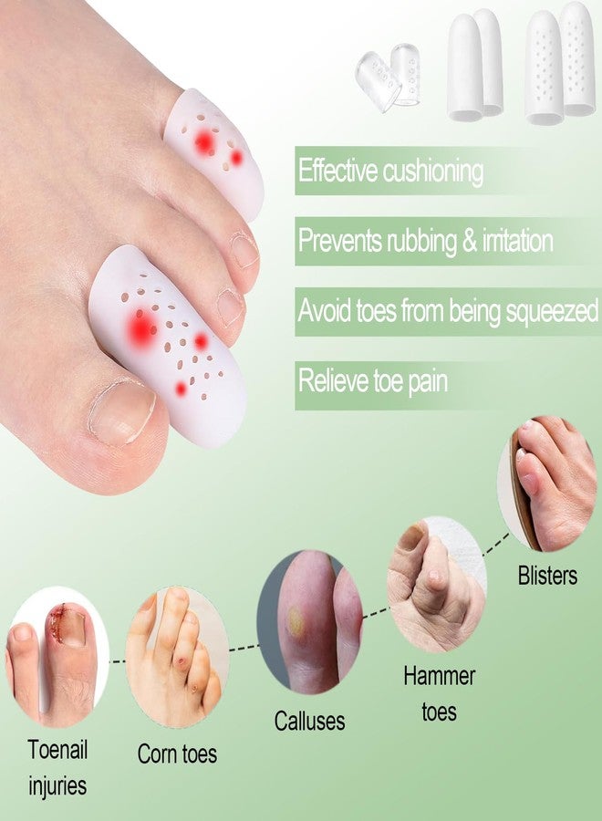 VYNFLICK Silicone Toe Protector: Gel Anti-Friction Breathable Toe Finger Caps 30PCS Toenail Guard Covers for Women Men Foot Bunion, Corn, Blister, Pain, Callu Toenail Sleeve Pads - Image 4